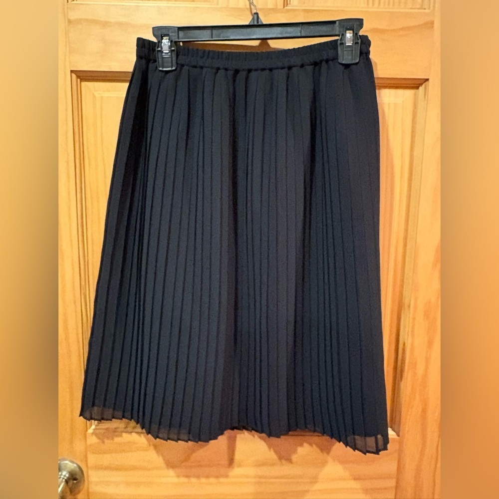 Banana Republic black pleated midi skirt women’s S